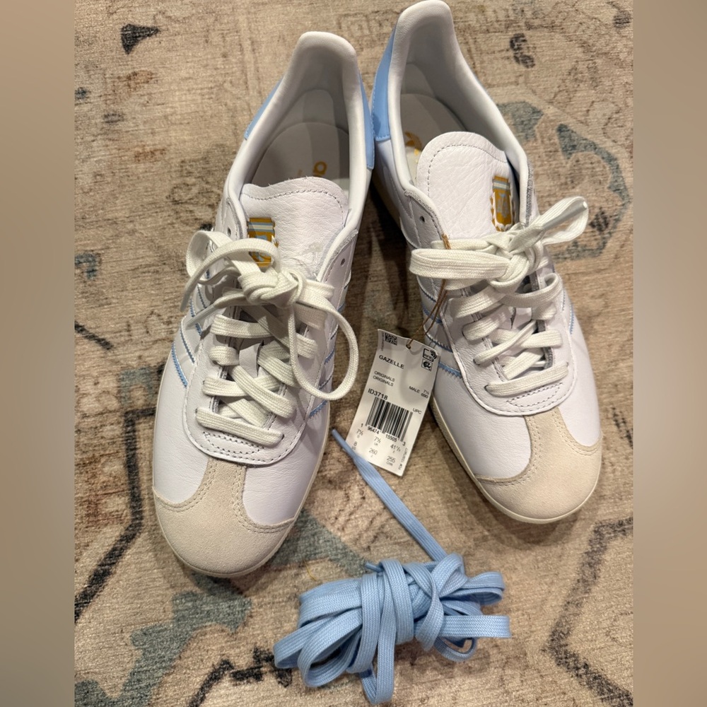 Adidas Gazelle Argentina White/Blue Size 8 EU 41 1/3 - Picture 12 of 13